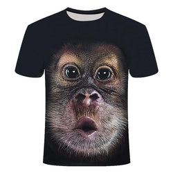 2019 New Men's T-Shirt 3D Print Animal Monkey T-Shirt Short Sleeve Funny Design Casual Top T-Shirt Dropshipping